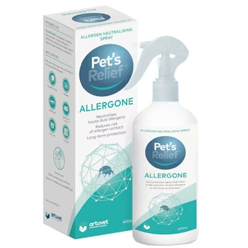 Pet's Relief Allergone für Tiere gegen Hausstaubmilbenallergie (400ml)