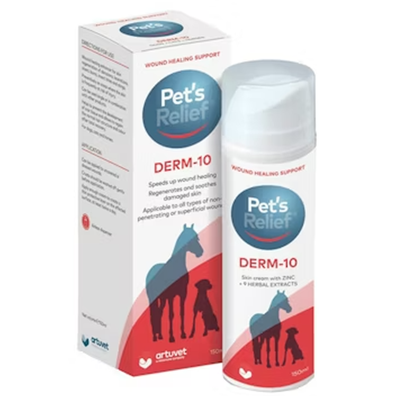 Pet's Relief Derm-10 Wundcreme mit Zinkoxid für Pferde, Hunde und Katzen (150ml)