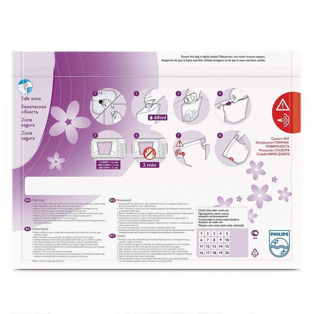 Philips Avent Sterilisationsbeutel für die Mikrowelle (5 Stk)