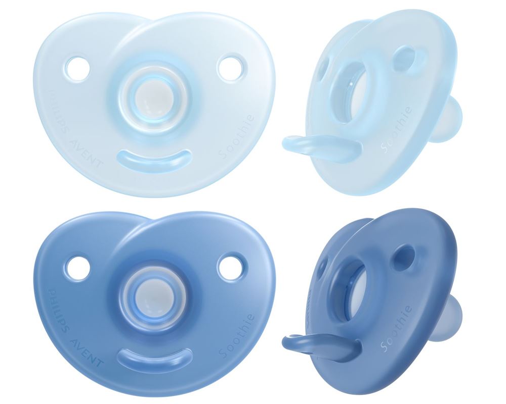 Philips Avent Soothie Heart Nuggi 0-6 Monate hellblau/blau (2 Stk)