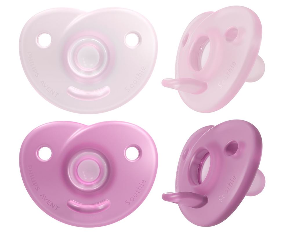 Philips Avent Soothie Heart Nuggi 0-6 Monate rosa/lila (2 Stk)