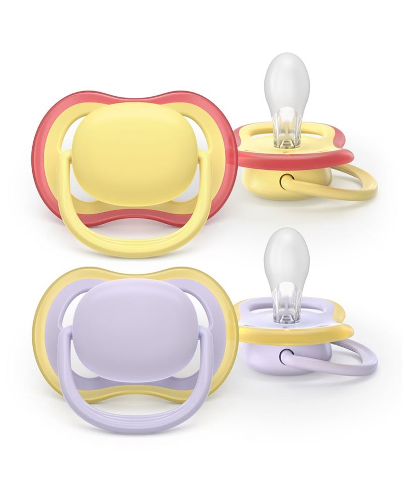 Philips Avent Ultra Air Nuggi 0-6 Monate gelb/lila (2 Stk)