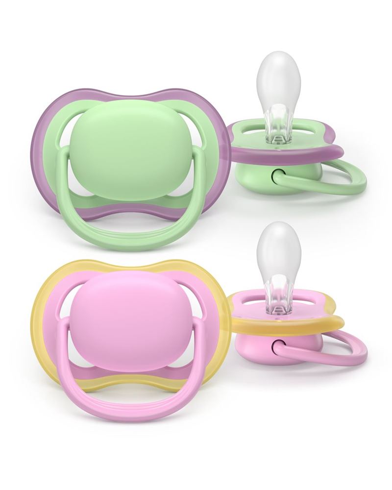Philips Avent Ultra Air Day Nuggi 6-18 Monate grün/rosa (2 Stk)