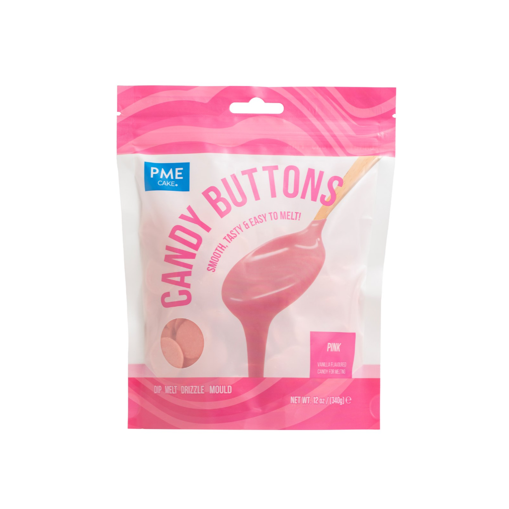 PME Cake Candy Buttons – Pink (340g)