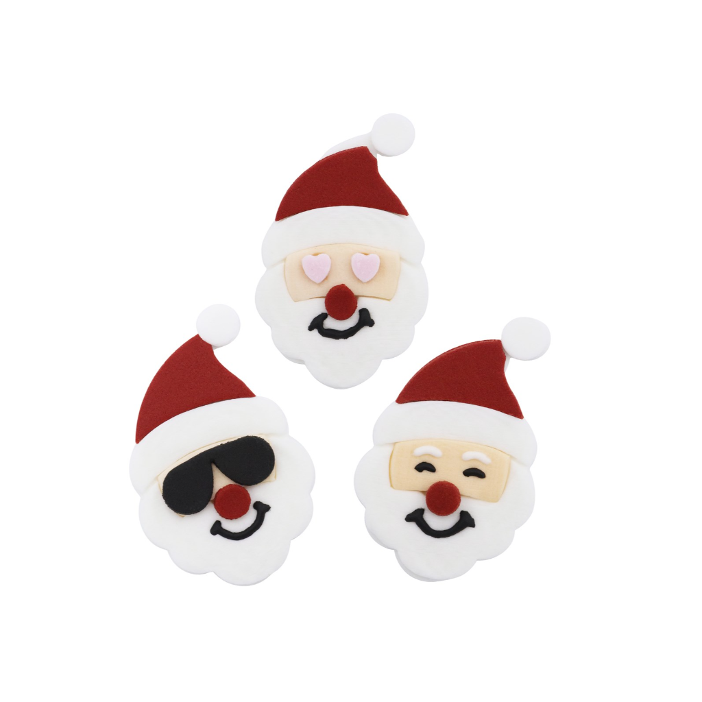 PME Cake Weihnachts Cupcake-Dekorationsset - Emoji Santa (6-teilig)