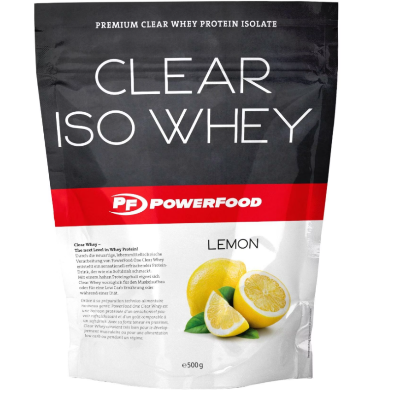 PowerFood Clear Iso Whey Pulver Lemon (500g)