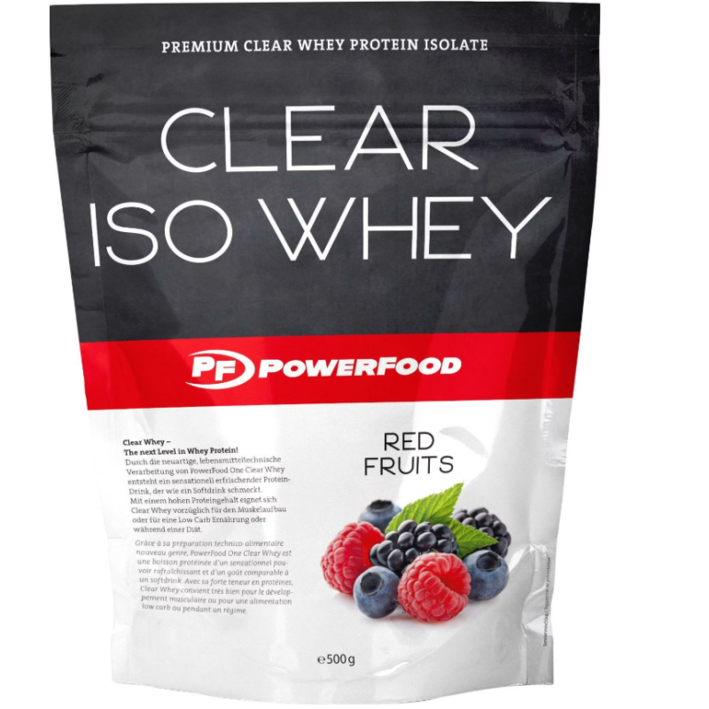 PowerFood Clear Iso Whey Pulver Red Fruits (500g)