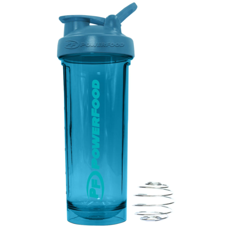 PowerFood Glow Cup Shaker, Tritan, 950ml, Atlantic Blue (1 Stk)