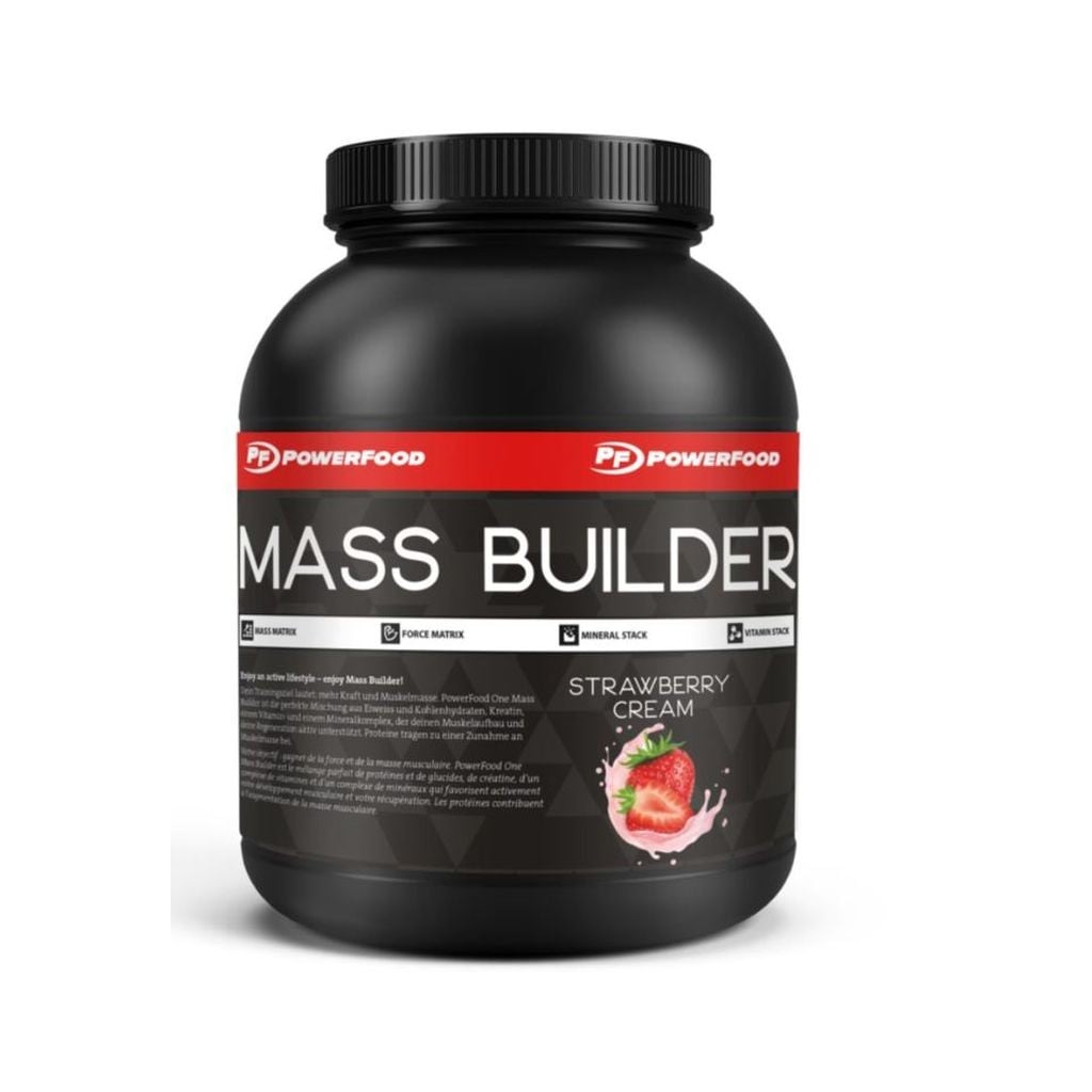 PowerFood Mass Builder, Strawberry Cream (2.5kg)