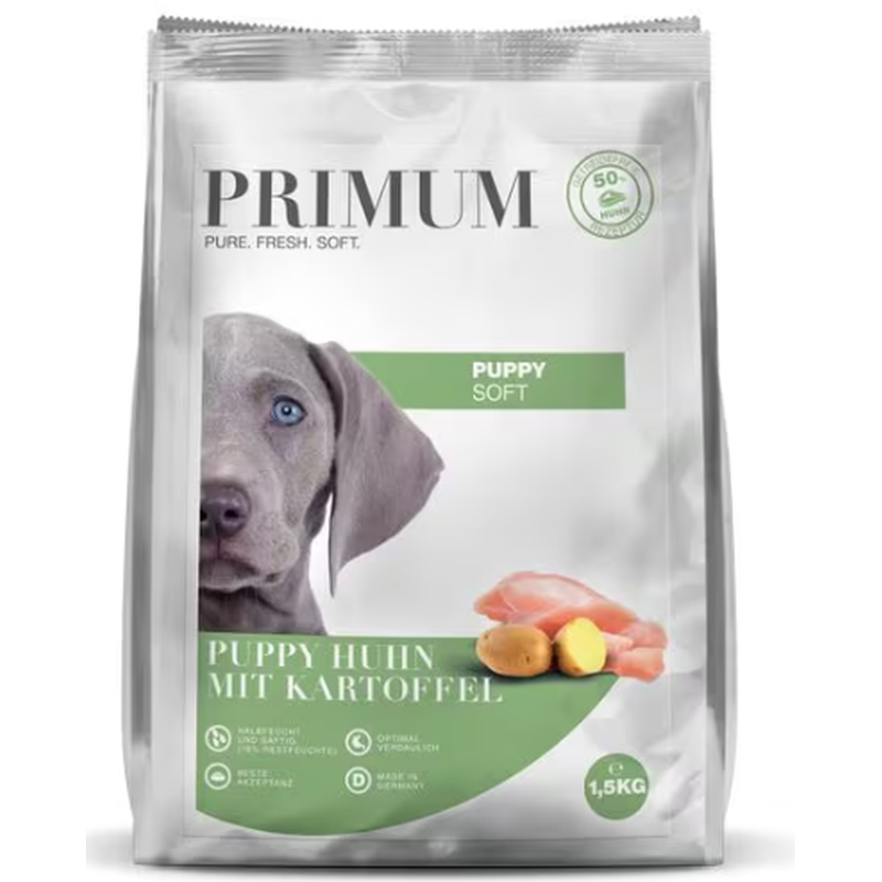 PRIMUM Soft Puppy Huhn mit Kartoffel, Trockenfutter für Hunde (1.5kg)