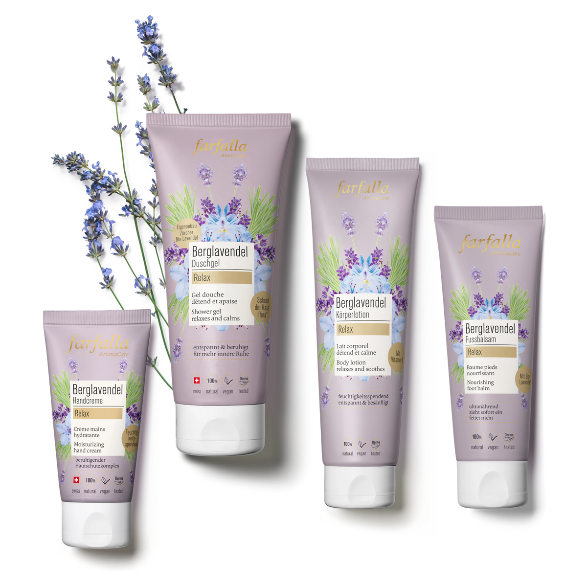 Farfalla Fussbalsam Berglavendel (75ml)