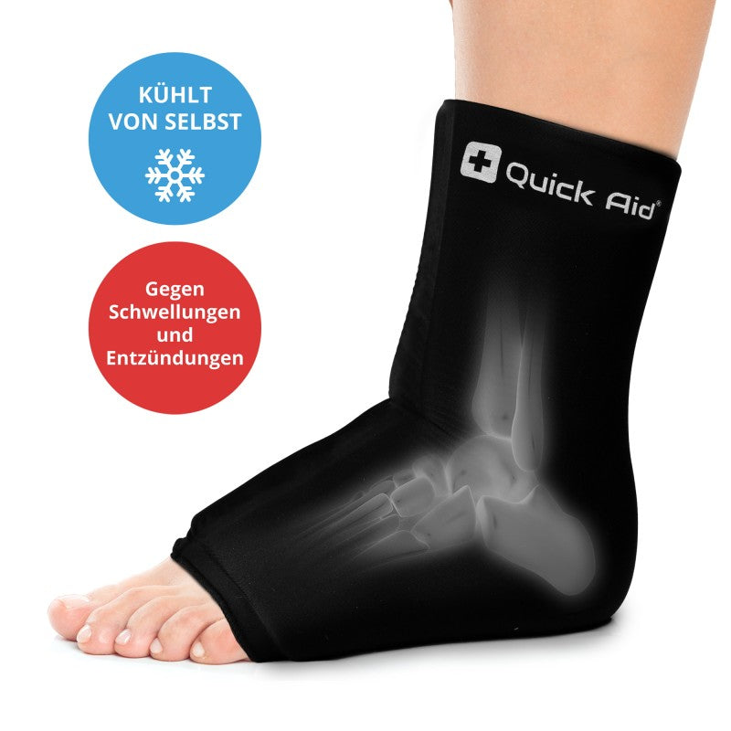 Quick Aid Fussgelenk Kühlmanschette Grösse L, Gelenkumfang 33-41cm (1 Stk)
