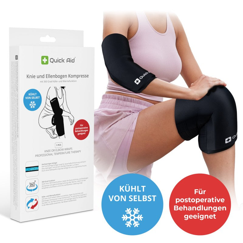 Quick Aid Knie- oder Ellenbogen-Kompresse, Grösse S, Umfang 14-22cm (1 Stk)