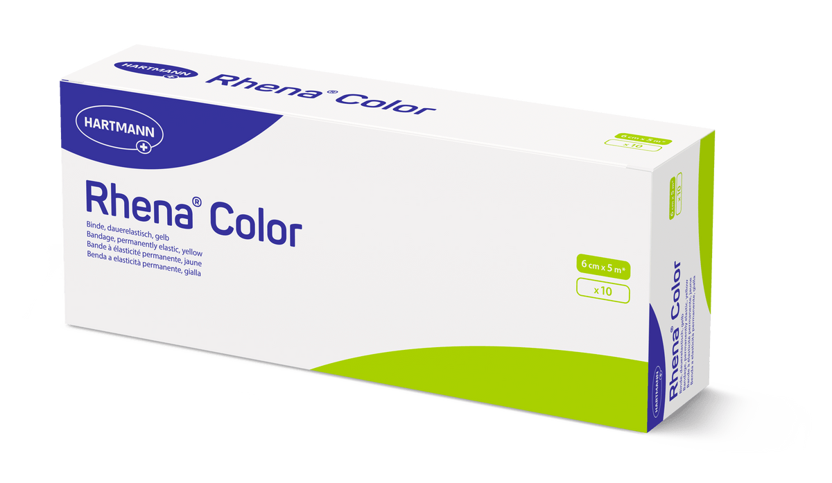 Rhena Color elastische Binde 6cm x 5m gelb (10 Stk)