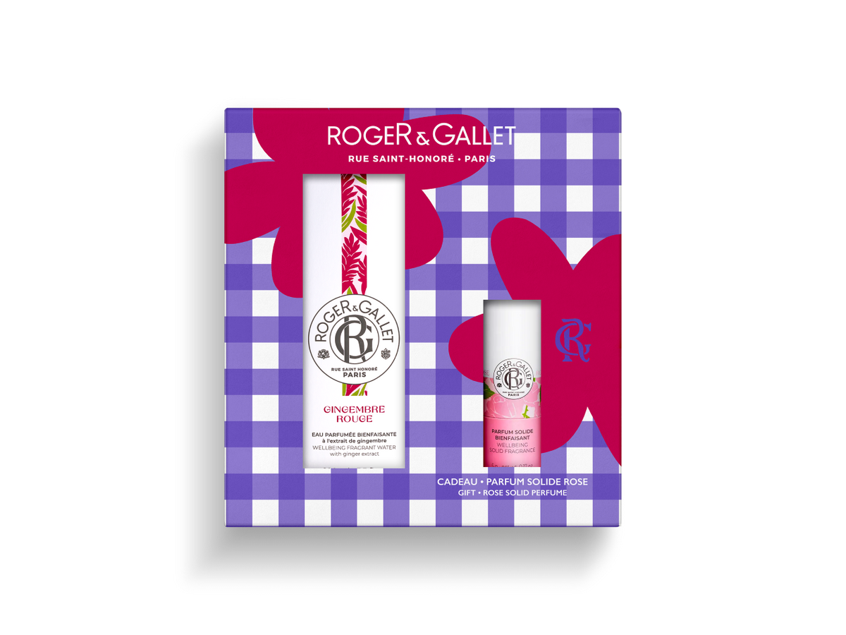 ROGER & GALLET Gingembre Rouge Geschenkset Eau Parfumée 100ml und Parfum Solide Rose 5g (1 Set)