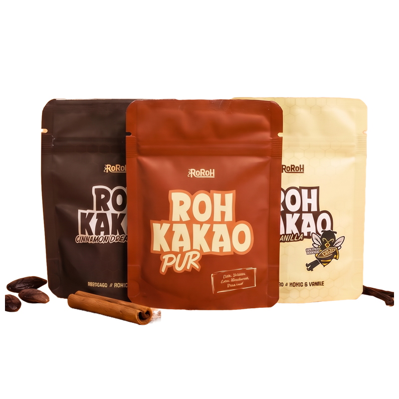 RoRoH Rohkakao Topping – Probierpaket (3x35g)