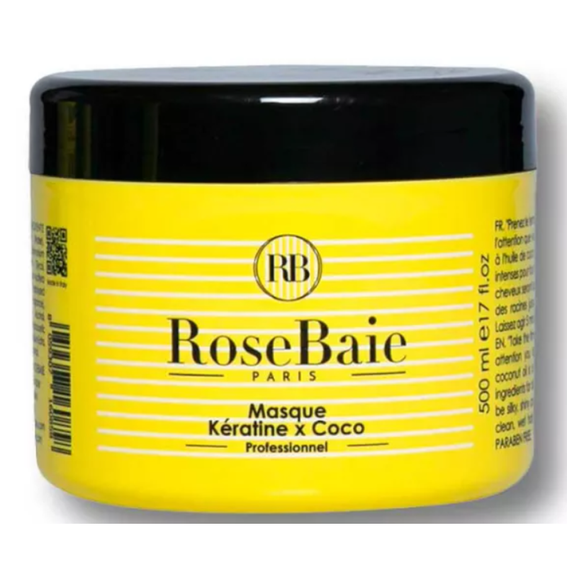 Rosebaie Keratin & Kokosnuss Haarmaske (500ml)