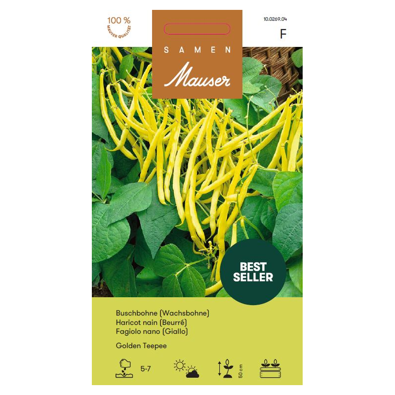 Samen Mauser Buschbohne Golden Teepee (60g)