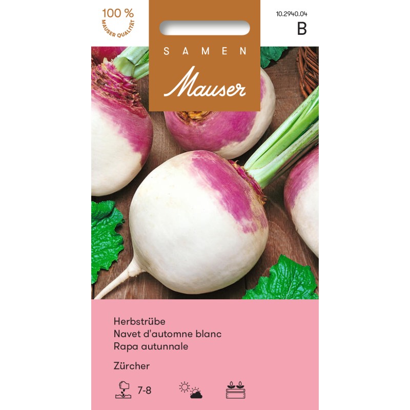 Samen Mauser Herbstrübe Zürcher (8g)