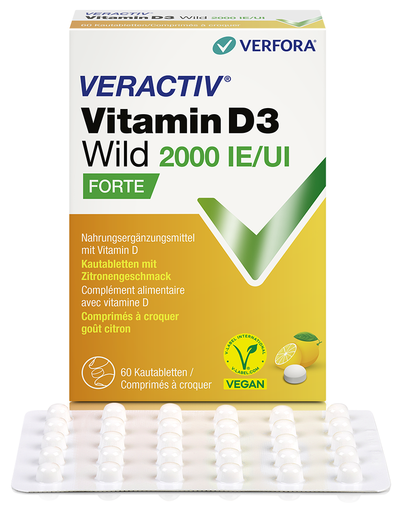 VERACTIV Vitamin D3 Wild Kautabletten 2000 IE (60 Stk)