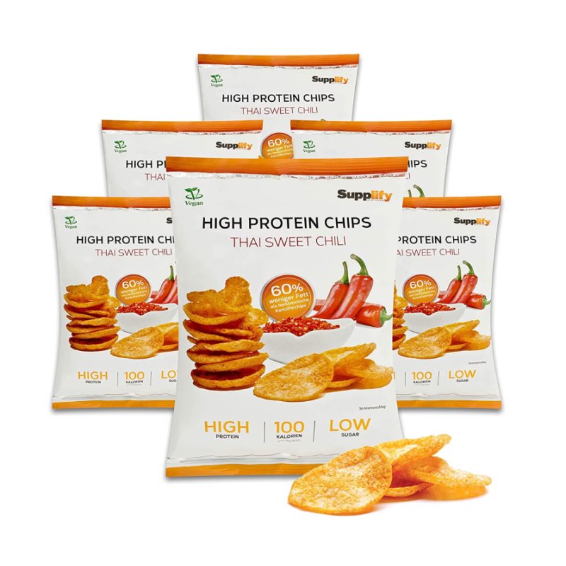Supplify High Protein Chips Thai Sweet Chili (6x50g)