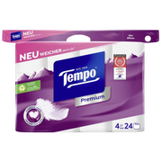 Tempo Toilettenpapier Premium, 4-lagig, 120 Blatt (24 Stk)