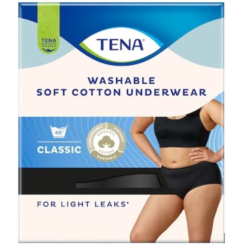 TENA Waschbare Unterwäsche bei leichter Blasenschwäche, Grösse M, Taille 99-104cm (4 Stk)