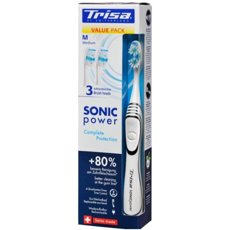 Trisa SonicPower Complete Protection medium Pro, elektrische Zahnbürste (1 Stk)