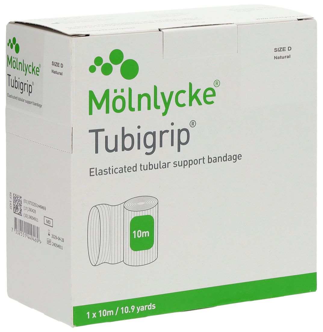 Tubigrip Schlauchbandage Grösse D 7.5cm x 10m natur (1 Rolle)