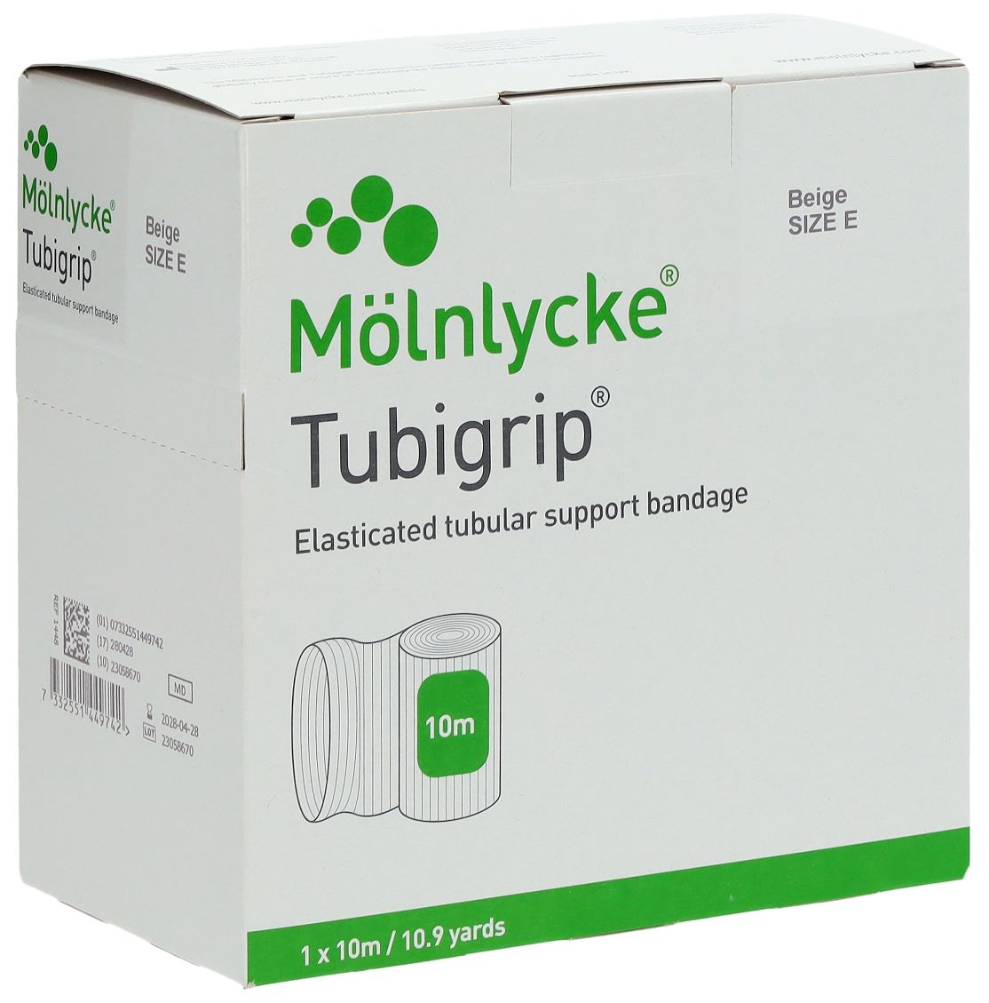 Tubigrip Schlauchbandage Grösse E 8.75cm x 10m natur (1 Rolle)