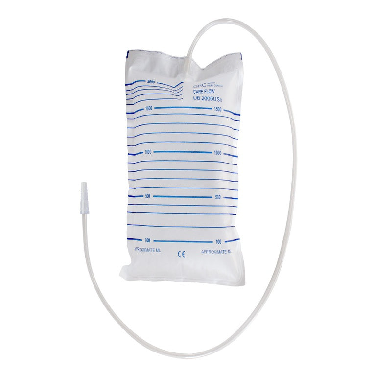 GHC Careflow Bettbeutel 2l unsteril ohne Ablass, Schlauch 90cm (10 Stk)