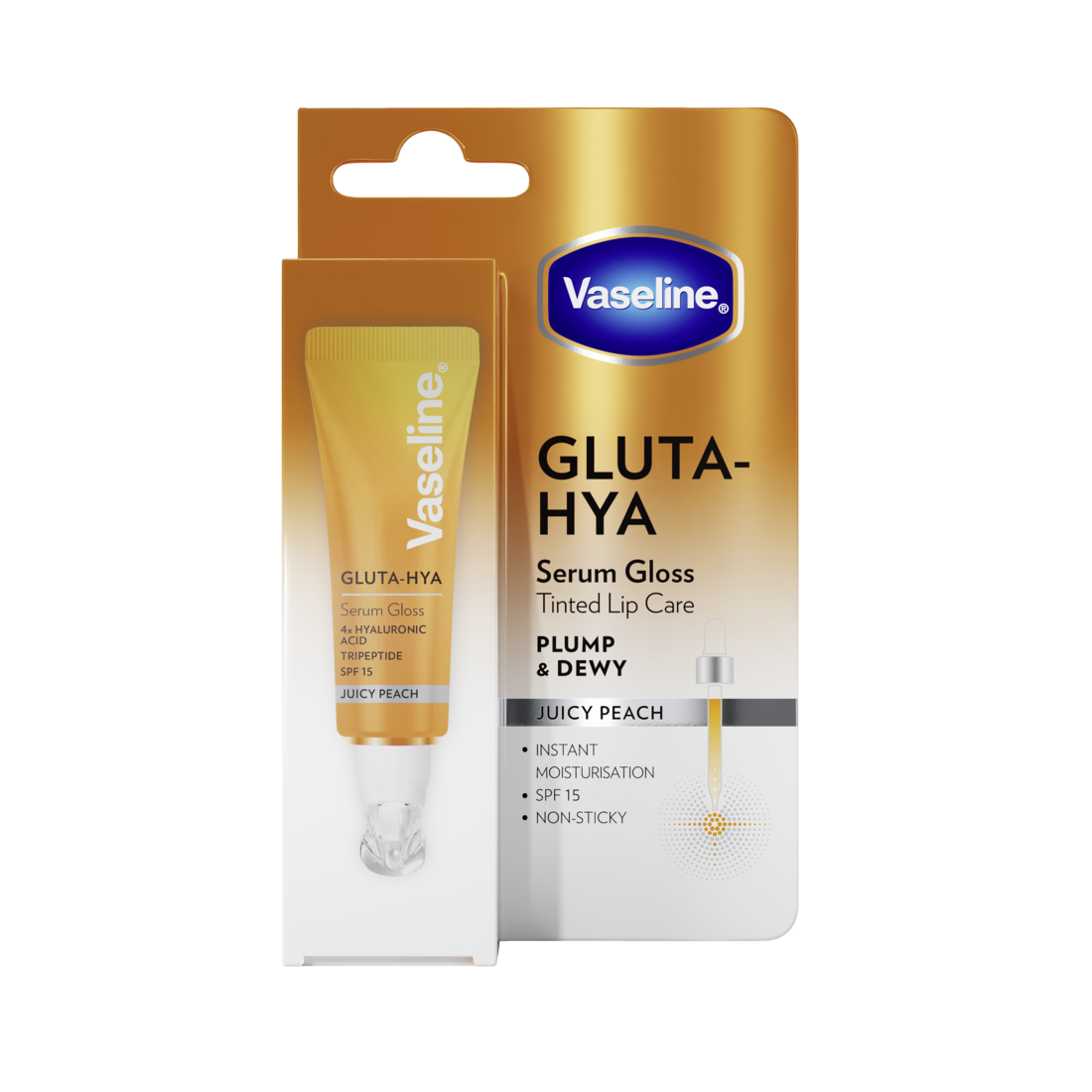Vaseline Gluta-Hya Lip Serum Juicy Peach (10ml)