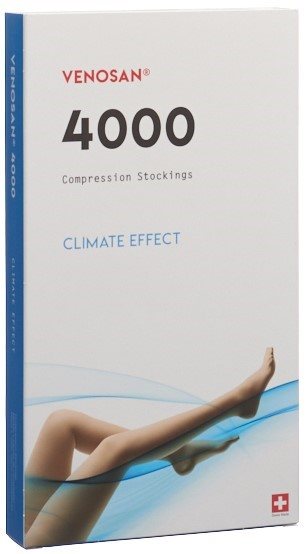 VENOSAN 4002 Wadenstrumpf A-D Kompressionsklasse 2 Grösse L lang geschlossene Spitze black (1 Paar)
