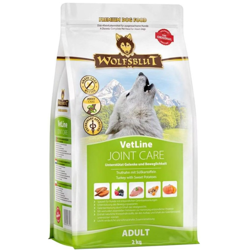 Wolfsblut VetLine Joint Care Hunde-Trockenfutter, Truthahn mit Süsskartoffel (2kg)