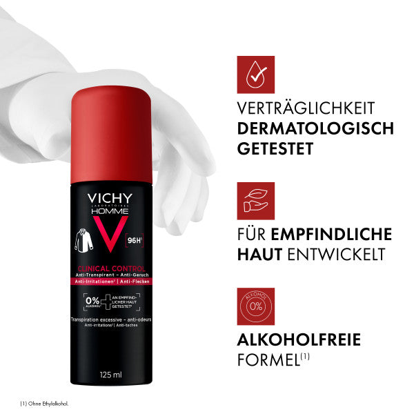 VICHY Homme Deo Clinical Control 96H Spray (125ml)