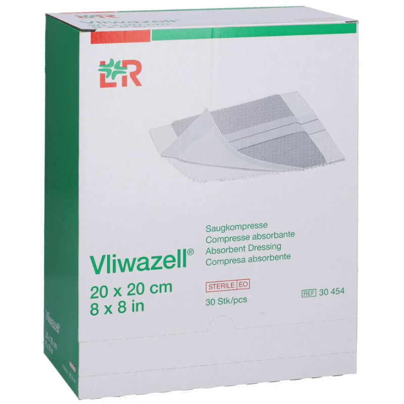 Vliwazell Saugkompresse, 20x20cm (30 Stk)
