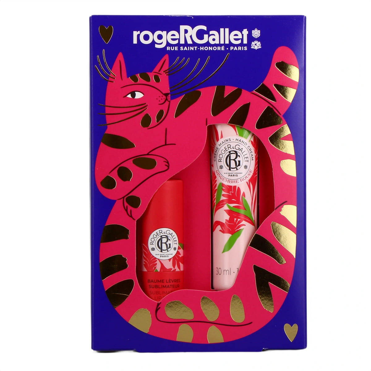 ROGER & GALLET Gingembre Rouge Gift Set Hand Cream 30ml and Lip Balm (1 Set)