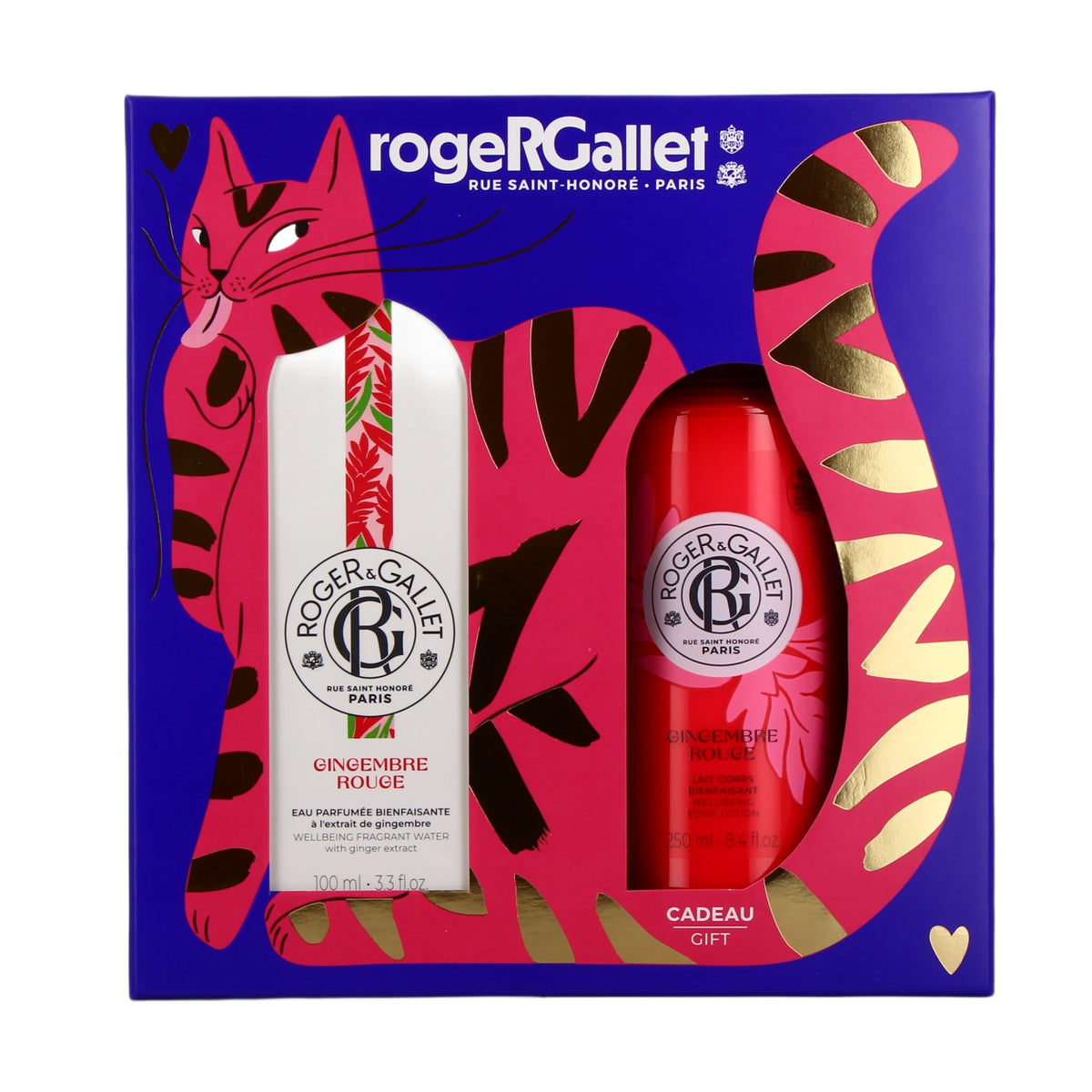 ROGER & GALLET Gingembre Rouge Set Regalo Eau Parfumée 100ml e Latte Corpo 250ml (1 Set)