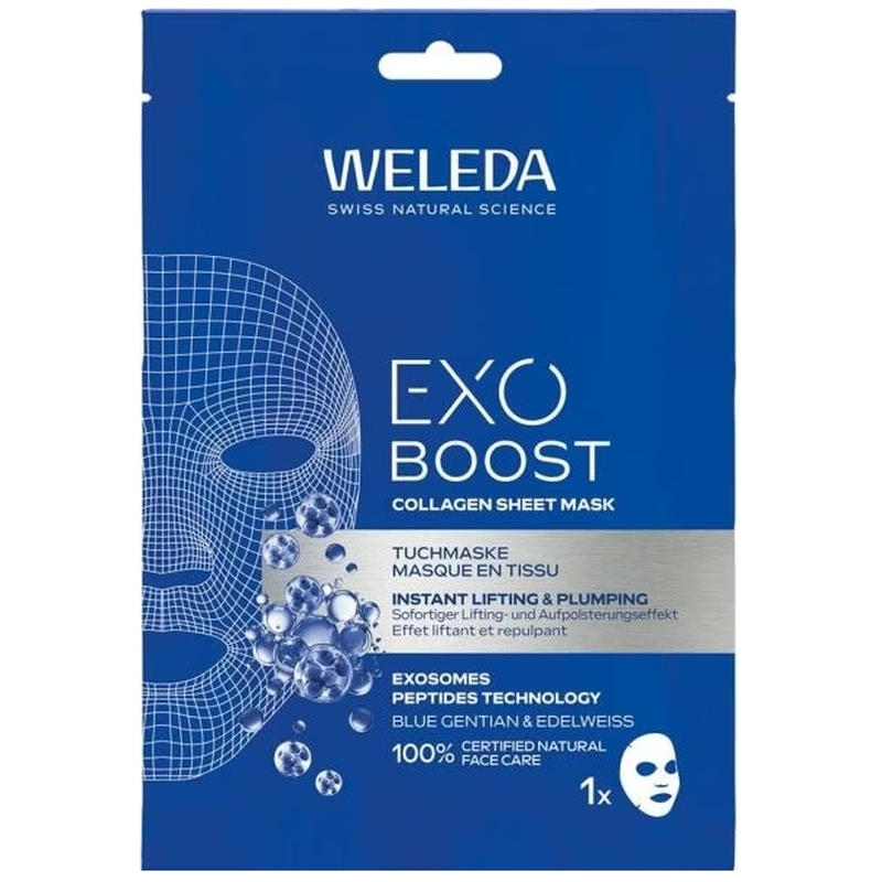Weleda Exo Boost Collagen Tuchmaske Blauer Enzian (20ml)