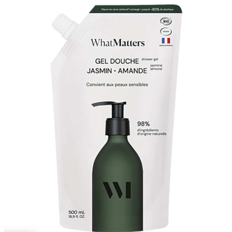 What Matters Jasmin-Mandel-Duschgel Eco-Nachfüllpackung (500ml)