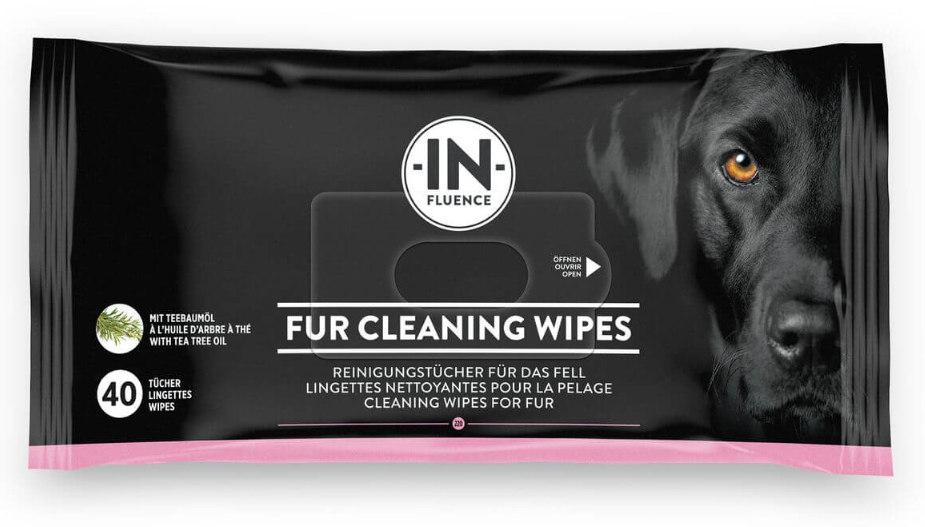 IN-FLUENCE Fur Cleaning Wipes mit Teebaumöl für Hunde (1x40 Stk)