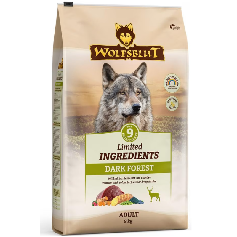 Wolfsblut Limited Ingredients Adult Dark Forest, Trockenfutter für Hunde (1kg)