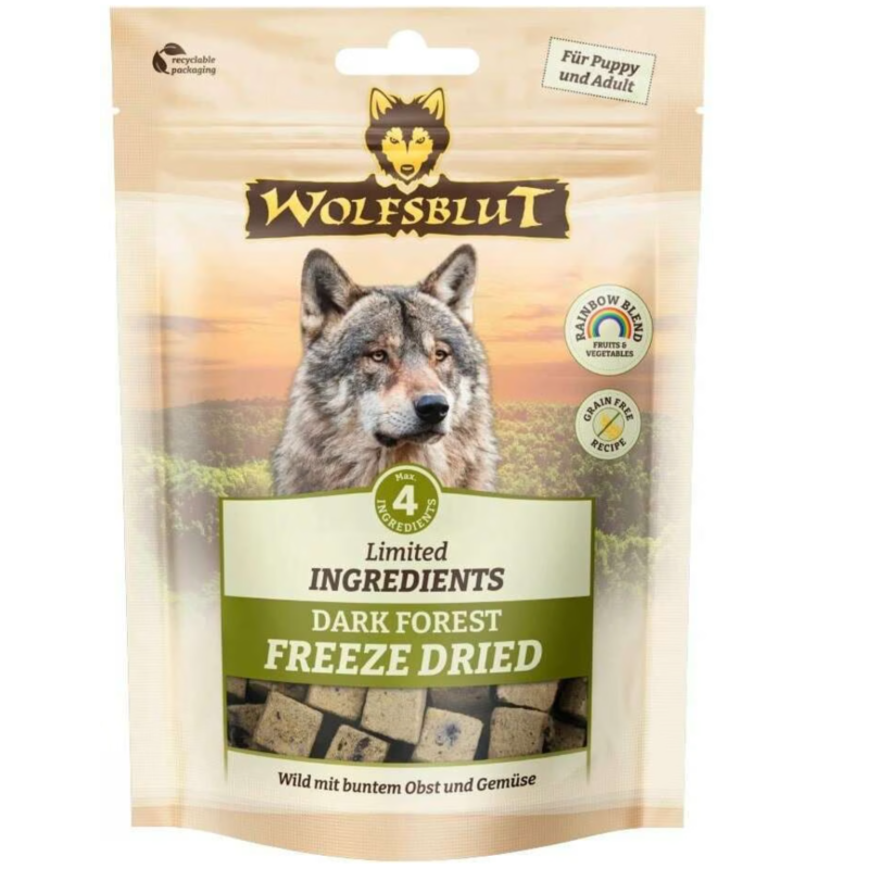 Wolfsblut Limited Ingredients Freeze Dried Dark Forest, Ergänzungsfutter für Hunde (7x40g)