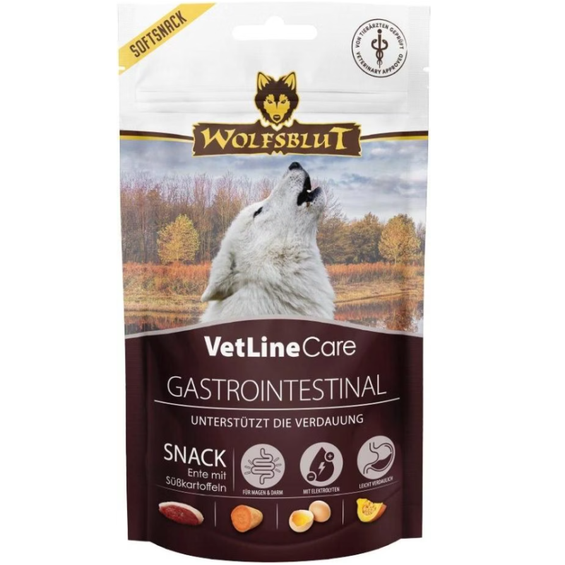 Wolfsblut VetLine Gastrointestinal Hunde-Snack, Ente mit Süsskartoffeln (8x100g)