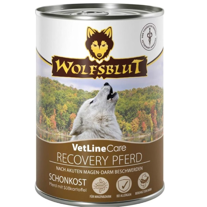 Wolfsblut VetLine Recovery Pferd, Nassfutter für Hunde (6x395g)