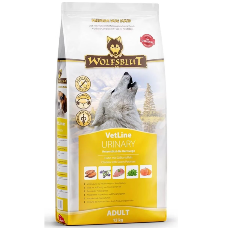 Wolfsblut VetLine Urinary Hunde-Trockenfutter, Huhn mit Süsskartoffel (12kg)