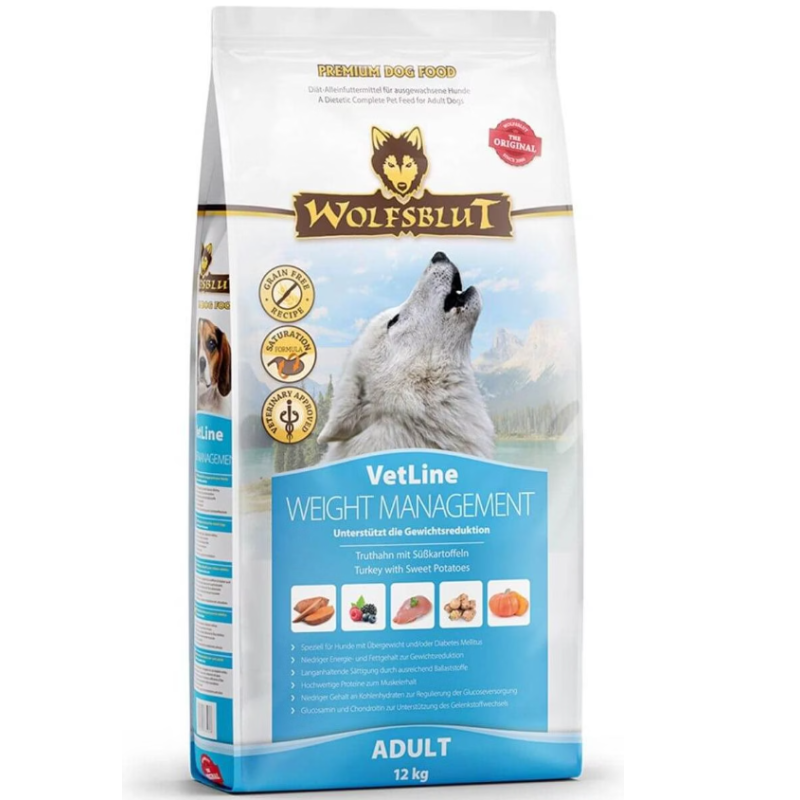 Wolfsblut VetLine Weight Management Hunde-Trockenfutter, Truthahn (12kg)