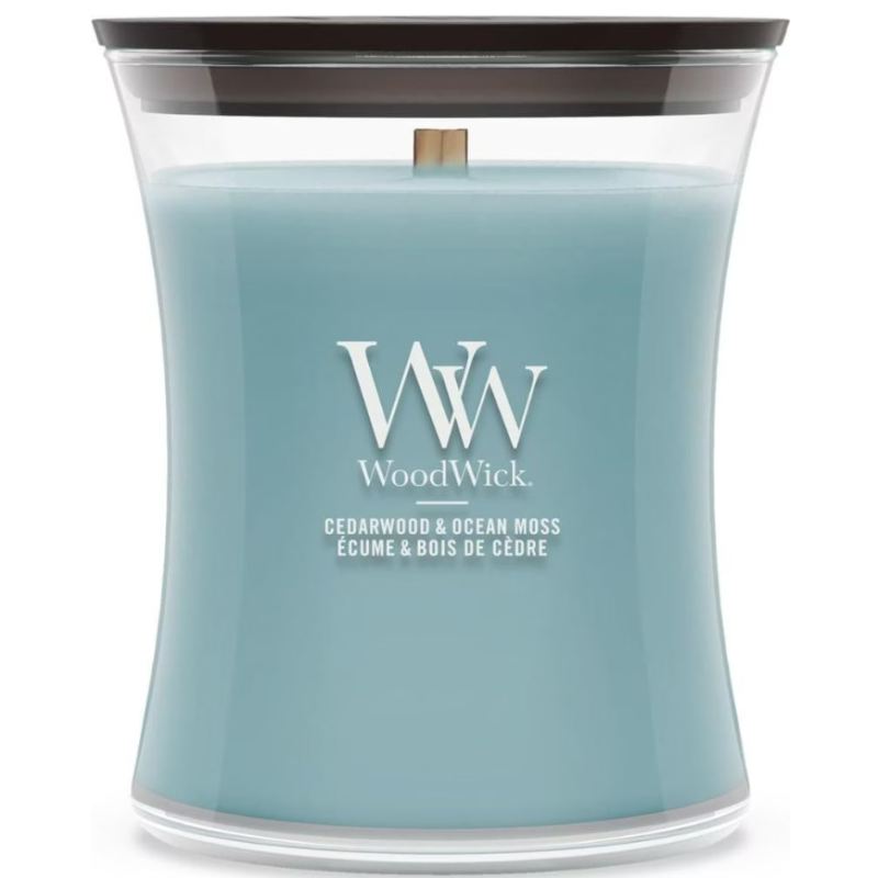 WoodWick Cedarwood & Ocean Moss Duftkerze (275g)