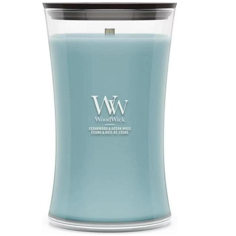 WoodWick Cedarwood & Ocean Moss Duftkerze (610g)
