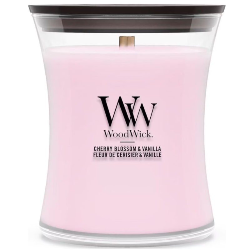 WoodWick Cherry Blossom & Vanilla Duftkerze (275g)